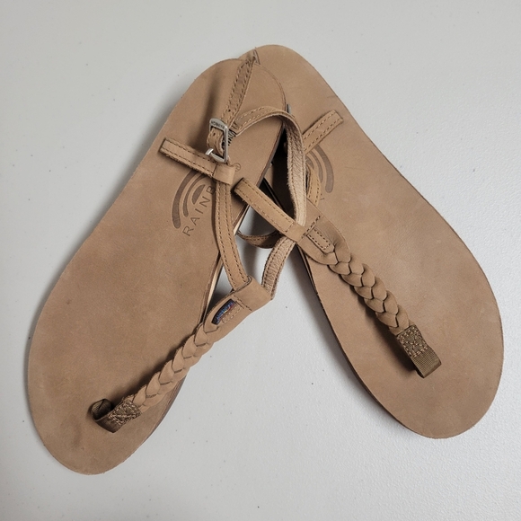 Rainbow Slingback Buckle Leather Sandals. - Picture 2 of 9